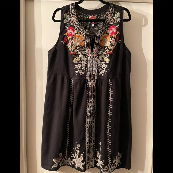 Johnny Was Dresses & Skirts - NWOT Johnny Was Sleeveless Black Linen Dress